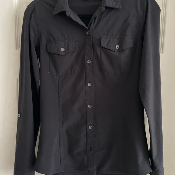 Eddie Bauer Women's Aspen Long Sleeve Trail Shirt Black XS - Picture 2 of 2
